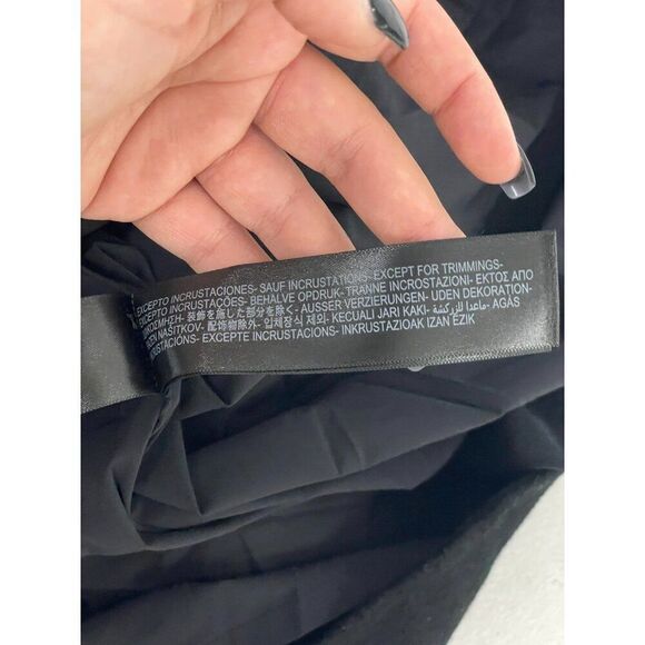 Massimo Dutti Womens Mini Dress Large Black Beaded Wool Blend Semi 9210/954 NWT - Picture 12 of 16